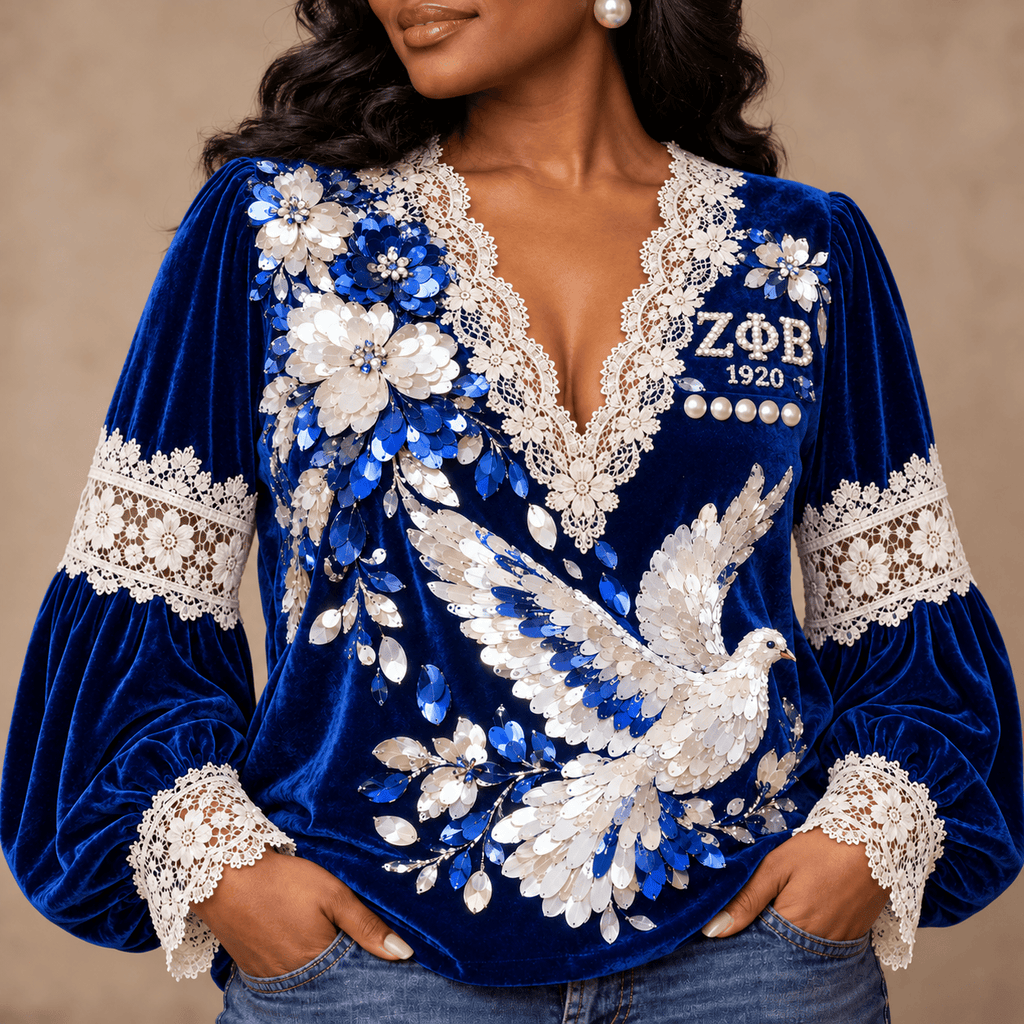 ZPB Lace-Trimmed Women’s Blouse HTTT